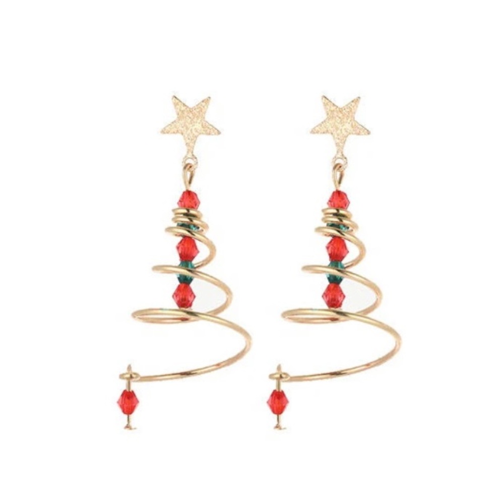 $5 with a bundle - Charming Charlie Christmas Tree Earrings